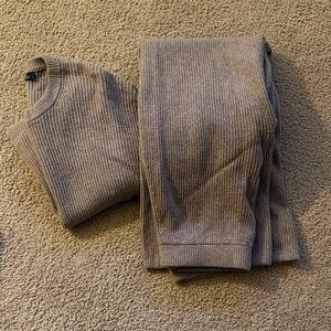 CashSoft Shaker-Stitch Sweater Pants and Crewneck Sweater